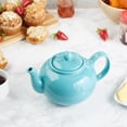 thumbnail image 2 of Stoneware Teapot, Turquoise, 2 of 11