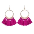 thumbnail image 1 of VONKY Colorful Round Hoop Allergy Free Earring Bohemia Style Colorful Thread Tassel Pendants Earring, 1 of 9
