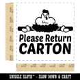 thumbnail image 2 of Please Return Carton Chicken Egg Self-Inking Rubber Stamp Ink Stamper - Red Ink - Large 1-1/2 Inch, 2 of 7