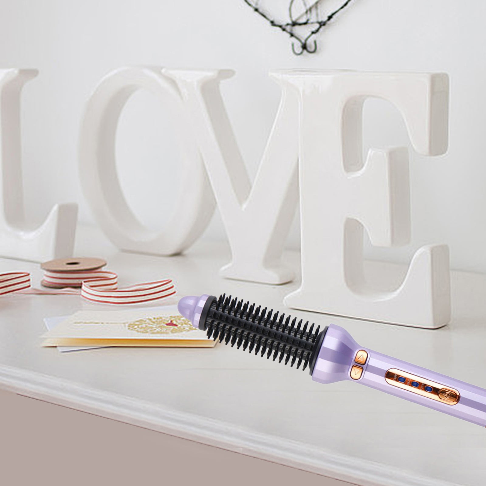 2 In 1 Hair Dryer Brush Automatic Rotating Roller Hot Air Styler Tourmaline Ceramic Heating Curling Automatic Rotating Curling New Big Curling Curling
