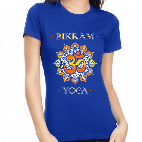 Yoga Tops for Women - Womens BIKRAM Yoga Shirts for Women Premium Vintage OM BIKRAM Yoga Shirt