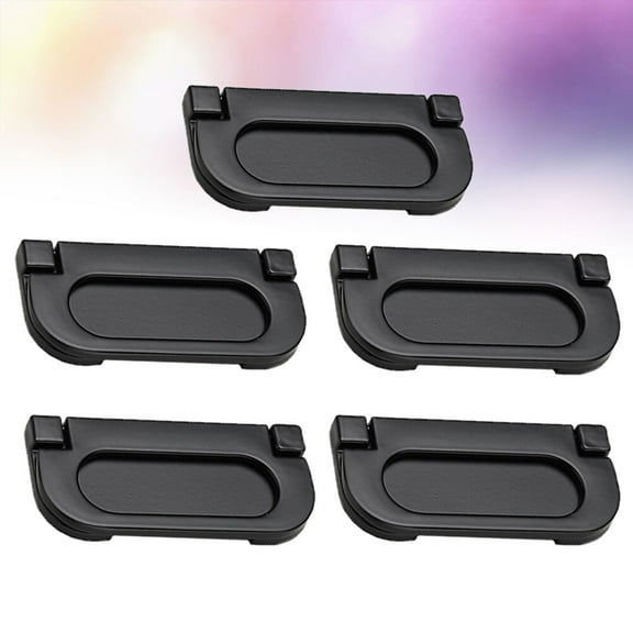 Soimiss 5Pcs Black Cabinet Handle Durable Aluminum Alloy for Home Furniture