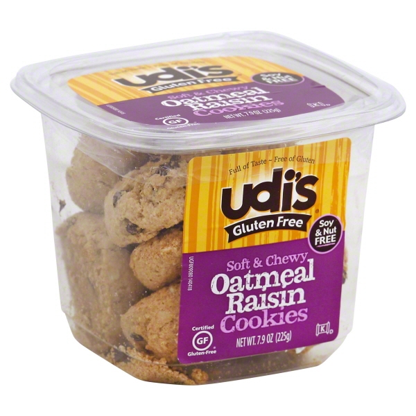 Udi's® Gluten Free Oatmeal Raisin Cookies 7.9 oz. Tub