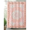 thumbnail image 2 of Fsddascl Pink Boho Shower Curtain Set - Extra Long 72" x 96" Washable Bathtub Curtain with 12 Hooks, Vintage Abstract Tribal Decorative Oriental Waterproof Fabric Stall Shower Curtains for Bathroom, 2 of 6