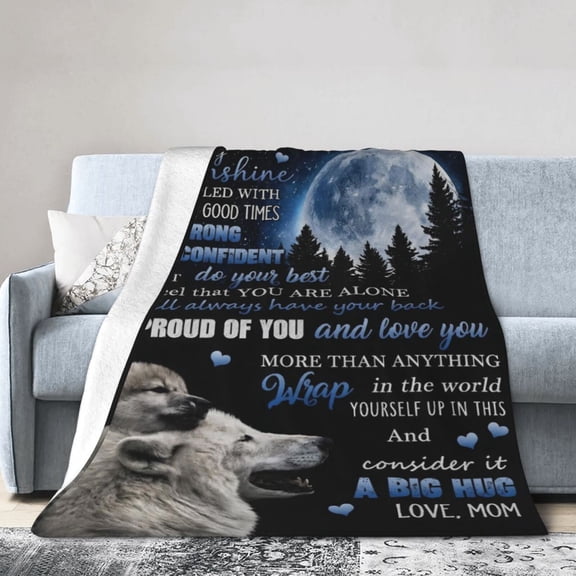 Gifts for Son from Mom, to My Son Blanket from Mom, Sons Gifts from Moms, Birthday Gift for Sons - Soft Flannel Throw Blankets 50x40