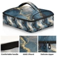 thumbnail image 2 of Iauyy Casserole Carrier for Hot Food Insulated Casserole Travel Carry Bag with Lid Food Warmer Bag for Party/Picnic,Golden Lines, 2 of 7