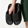 thumbnail image 6 of Yungyresw Slip On Slippers For Women Men Soft Lightweight Indoor Outdoor Casual Footwear Thick Sole Comfortable House Slippers Black 40, 6 of 6