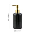 thumbnail image 6 of Djiypn 13.5OZ Fashion Stripe Glass Refillable Soap Dispenser with Rust-Proof Pump Premium Soap Dispenser for Kitchen, Bathroom, Hand Sanitizer, Liquid Soap, Lotion, etc.(1Pack), 6 of 7