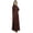 Brown, variant on Bimba Women's Long Sleeve Solid Abaya Maxi Jilbab Casual Dress