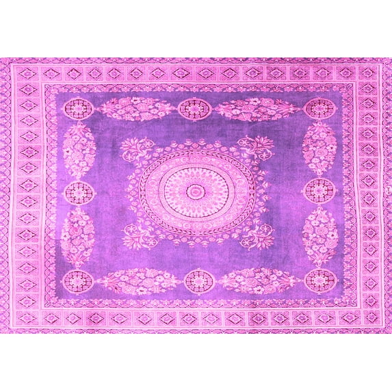 Ahgly Company Indoor Rectangle Medallion Pink Traditional Area Rugs, 2' x 3'