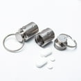thumbnail image 4 of Tiny & Portable Titanium Pill Holder Screw Cap Container With Keyring Fob 2 Fangkenuo, 4 of 9