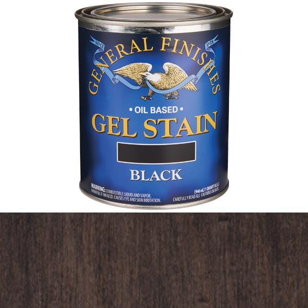General Finishes Gel Stain, Black, Quart