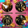 thumbnail image 4 of Gold Theme 18th Birthday Banner Black Background Banner Glitter Balloons Golden Ribbons Party Decoration Banner for 18th Birthday Party Adult Birthday Celebration Coming of Age Party, 4 of 9
