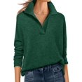 thumbnail image 3 of Women'S V Neck Long Sleeve Sweaters Dressy Casual Business Basic Knit Pullover Top Green 4XL, 3 of 9