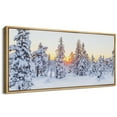 thumbnail image 5 of IDEA4WALL Extra Large Framed Canvas Print Wall Art Winter Wonderland at Sunset Snow-Covered Trees Landscape Fine Art Nature Wilderness Wall Decor Oversized Artwork for Living Room - 60"x30", 5 of 5