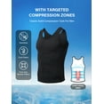 thumbnail image 5 of 2 Pack Compression Undershirt for Men Slimming Body Shaper Vest Tank Top Tummy Control Shapewear, 5 of 10