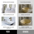 thumbnail image 3 of Vigo Vg07114 Sottile 18" L X 13" W X 4" H Rectangular Glass Vessel Bathroom Sink - White, 3 of 6
