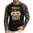 thumbnail image 4 of Funny Halloween Long Sleeve Shirts for Men Spooky Ghost Witch Pumpkin Moisture Wicking Basic Workout Tops for Holiday Wear, 4 of 5