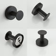 Orlif Bath Towel Hooks,4 Pack SUS304 Stainless Steel Robe Coat Robe Wall Hook (Matte Black