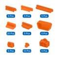 thumbnail image 2 of Unique Bargains 65 Pcs Capuchon de Port d'Ordinateur Portable 13 Types de Prises pour Ordinateur Portable PC Portable, USB/VGA/Audio Jack/SD, Orange, 2 of 7