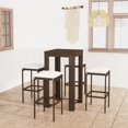 thumbnail image 1 of vidaXL 5 Piece Garden Bar Set with Cushions Poly Rattan Brown, 1 of 5