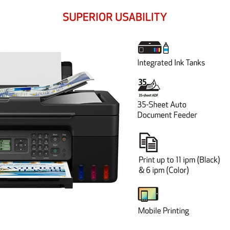 Canon - PIXMA G4270 MegaTank Wireless All-In-One SuperTank Inkjet Printer - Black