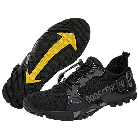 

UDIYO 1 Pair Water Shoes Breathable Comfortable Hollow Mesh Lightweight Quick Drying Slip-on Multi-colors Anti-slip Men Sports Beach Walking Sneakers for Outdoor