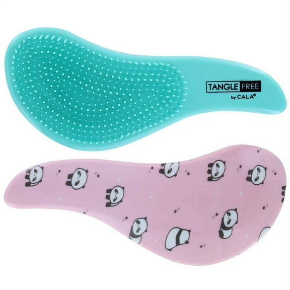 Cala Tangle-Free Detangling Hair Brush with Panda Emoji Design for All Hair Types