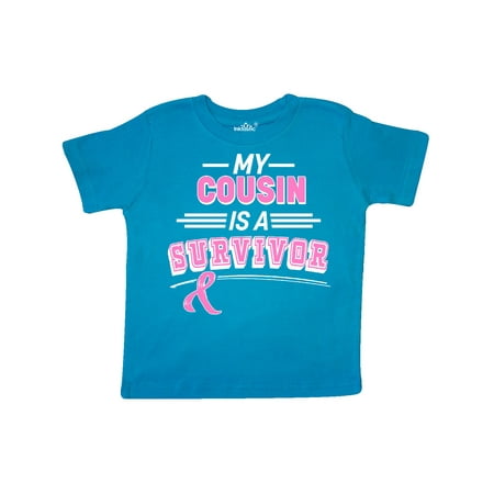 

Inktastic My Cousin is a Survivor Breast Cancer Awareness Gift Toddler Boy or Toddler Girl T-Shirt