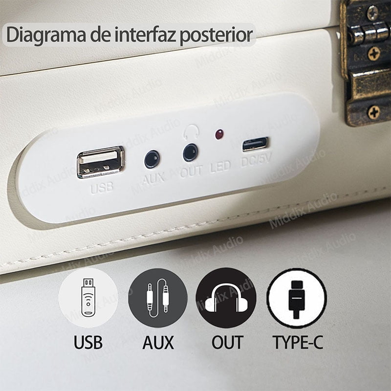 Middix Retro CD/DVD Player With Speaker for home Kpop Portable Bluetooth Speaker Audio AUX Input/Output Built-in Battery