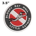 thumbnail image 2 of Bloody Bay Wall, Little Cayman Scuba Diver Flag 3.5 Inch Iron Or Sew On Embroidered Fabric Badge Patch Ocean Beach, Salt Life Iconic Series, 2 of 2