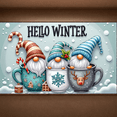 thumbnail image 3 of Gnome Design Hello Winter Banner Christmas Theme Snowflake Illustration for Holiday Decoration Home Decor Winter Party, 3 of 9