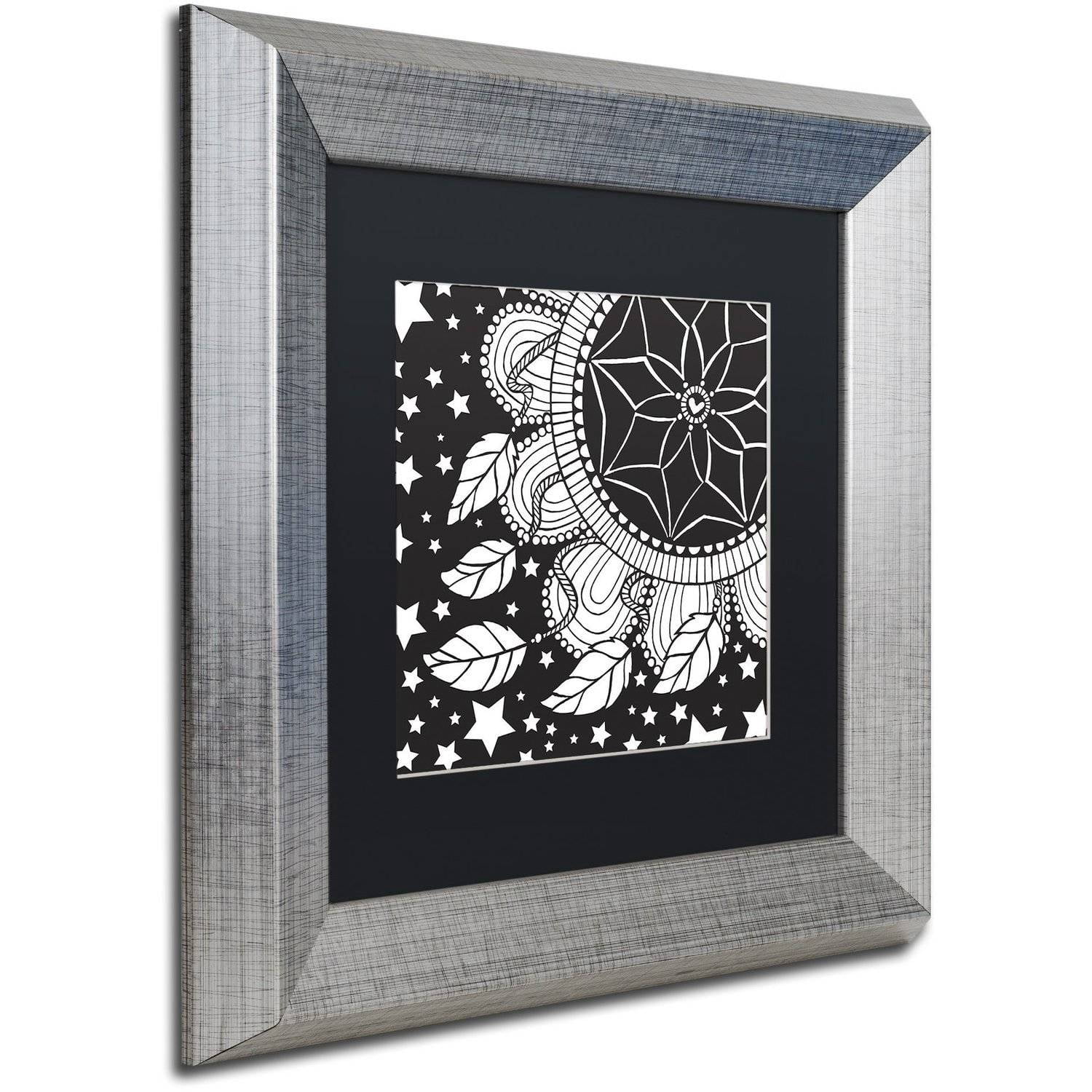 Trademark Fine Art "Dream Catcher" Canvas Art by Hello Angel, Black Matte, Silver Frame
