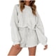 thumbnail image 2 of ICHUANYI Liquidación Ropa Casual de Color para Mujer Traje Deportivo Pantalones Cortos de Manga Larga Conjunto de Dos Piezas ICHUANYI WER202308253505, 2 of 9