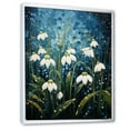 thumbnail image 2 of Designart "White Snowdrops landscape Pointillism II" Floral & Botanical Floater Framed Canvas Art Print, 2 of 7