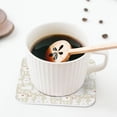 thumbnail image 5 of Yiaed White Rabbit Print Leather Coasters for Drinks - Cup Coasters Coffee Table Kitchen Table Bar, Home & Office Gifts Handmade Drink Coasters-Square, 5 of 6