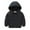 Black, variant on Mercatoo Boys Girls Kids Hooded with Pockets Solid Color Short Cotton Puffy Jacket Coat for 𝐁abies Girls Winter Girl Kids Coat