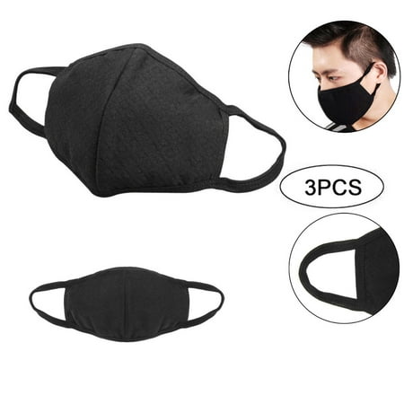 3Pcs Flu Dust Masks Reusable Activated Carbon Cotton Filters Breathable Safety Respirator For Outdoor