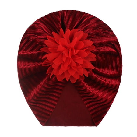 

Toddler Kids Baby Boys Girls Solid Floral Sequin Hat Beanie Headwear Accessories