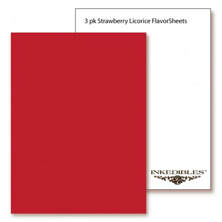 Brand Frosting FlavorSheets 3 sheets - 8in x 13in - Strawberry