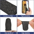 thumbnail image 3 of 30 Piece Finger Sleeve for Gaming Mobile Game Controller Finger Thumb Sleeve Anti-Sweat Breathable Seamless Touchscreen Finger Cover Silver Fiber for Phone Game PUBG (Black Brim), 3 of 5