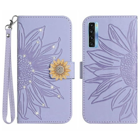 Case for TCL 20S/20 5G Phone Cover Flip Wallet Credit Card Card Holder PU Leather Flip Cover Shockproof TPU Shell