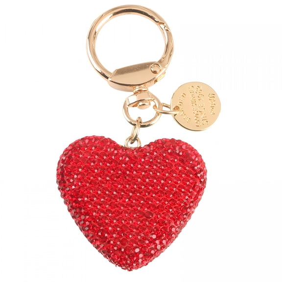 DESIGNICE Key Chain Shiny Full Rhinestone Sparkling Multi-Purpose Reusable Gift Accessories Metal Heart Shaped Car Keychain Handbag Pendant Keyring for Wallet