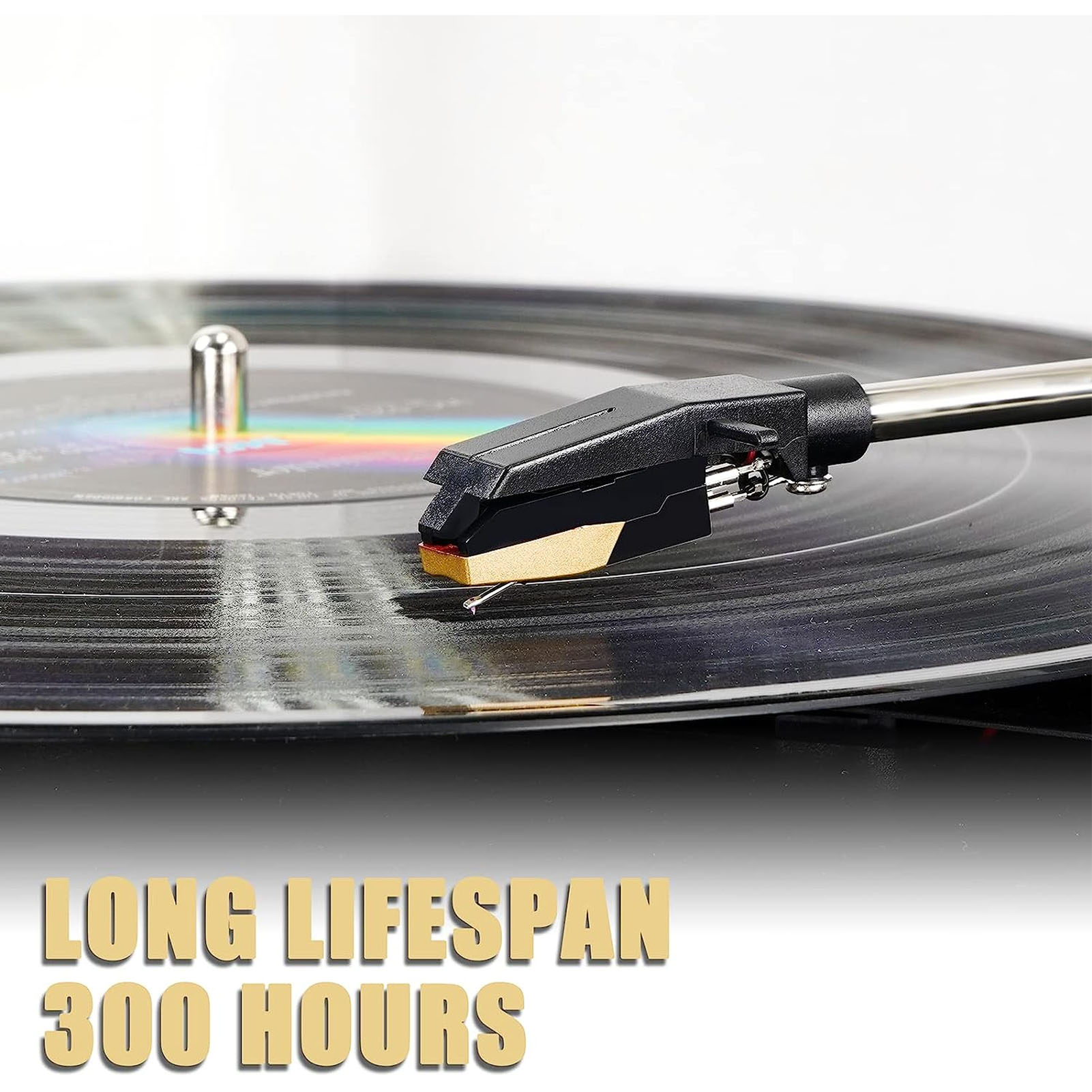 3pcs Record Player Needle Replacement & Cleaner Brush, Diamond Record