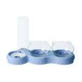 thumbnail image 1 of Bol Double pour Chat Fontaine d'Alimentation Automatique Blanc Bleu, 1 of 2