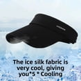 thumbnail image 3 of Nuevo sombrero con protección solar de seda helada de verano para hombre, gorra deportiva para correr con cara pequeña, gorra de béisbol con tapa vacía, gorra con protección UV para exteriores, 3 of 5