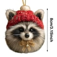 thumbnail image 2 of 1PC 3.15Inch Woodland Creature Christmas Ornaments,Cozy Forest Animal Acorn Decor,Rustic 2D Acrylic Hanging Figurines for Xmas Tree,Nature-Themed Home Party Décor for Animal Lovers & Families, 2 of 3