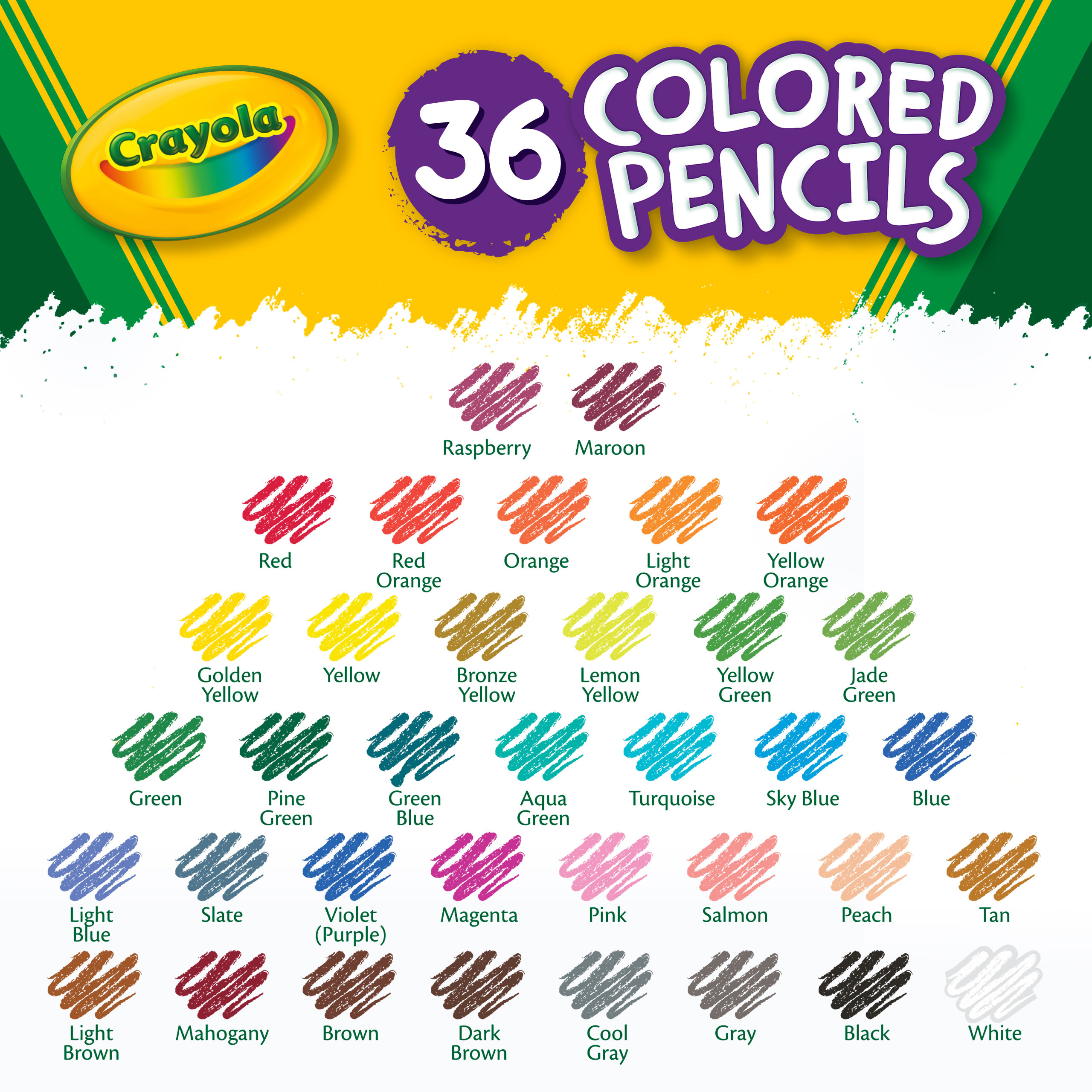 Crayola Colored Pencil Set, 36-Colors, School Supplies, Beginner Unisex  Child