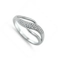 thumbnail image 4 of Wave Cluster White Cubic Zirconia Wholesale Ring .925 Sterling Silver Band Jewelry Female Size 5, 4 of 4