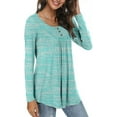 thumbnail image 2 of PPYOUNG Blouses for Women Pleated Long Sleeve Tunic Tops Dressy Casual Fall Button Down Shirts, 2 of 4